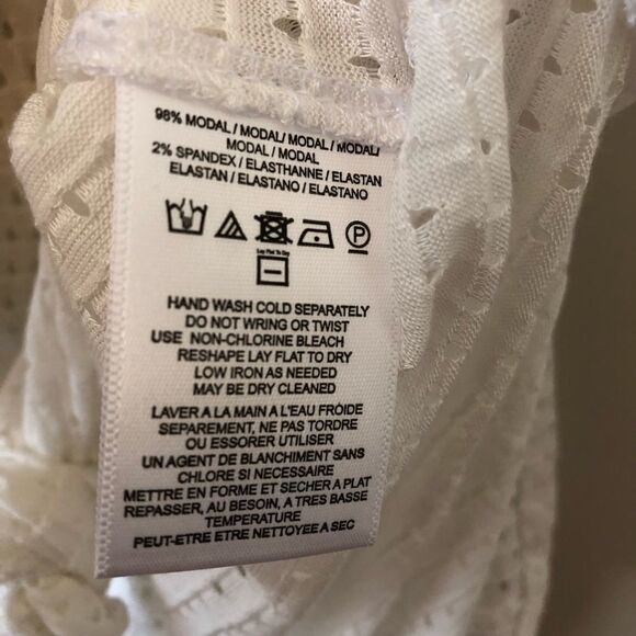 FREE People Movement V Neck White Mesh Top - Picture 5 of 5